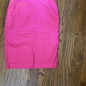 LOFT Pink Pencil Skirt with Slit for Night Out